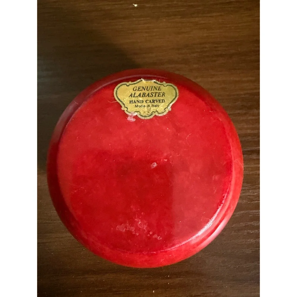 Italian Red Alabaster Trinket Box